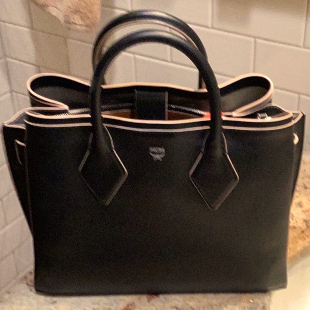 Beautiful Leather MCM MILLA Satchel.